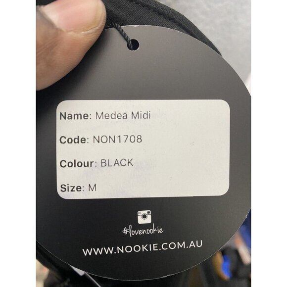 Nookie Womens Medea Midi Black‎ Halter Neck NON1708 Size Medium NWT - Picture 7 of 9
